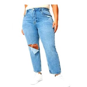 n Women 90's Duster Pants High Rise Straight Leg Jeans